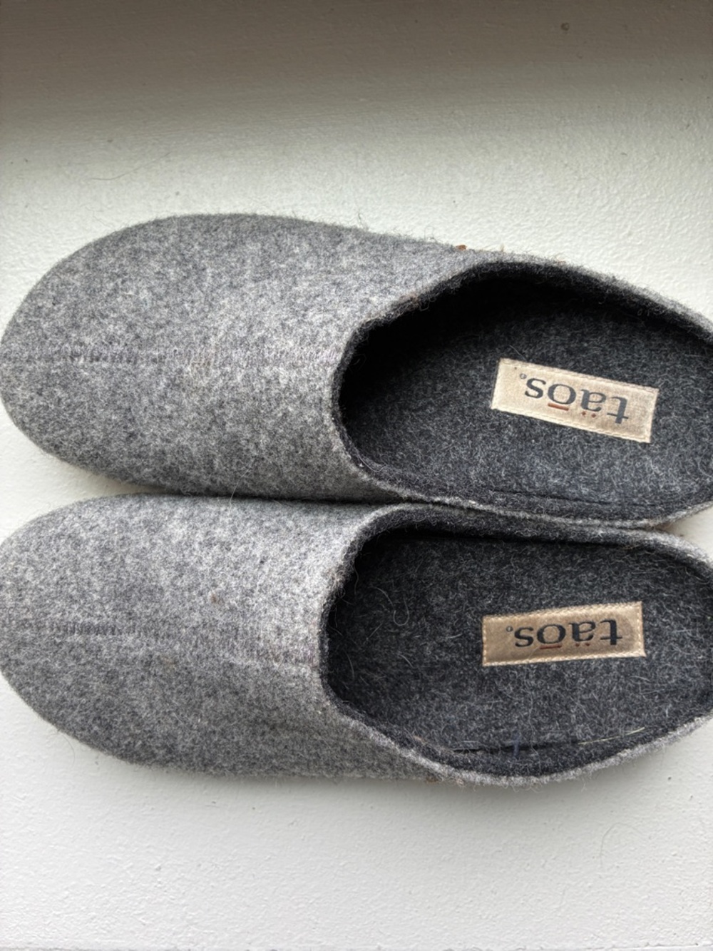Taos Woolery Gray Slip-On Clog Slipper
